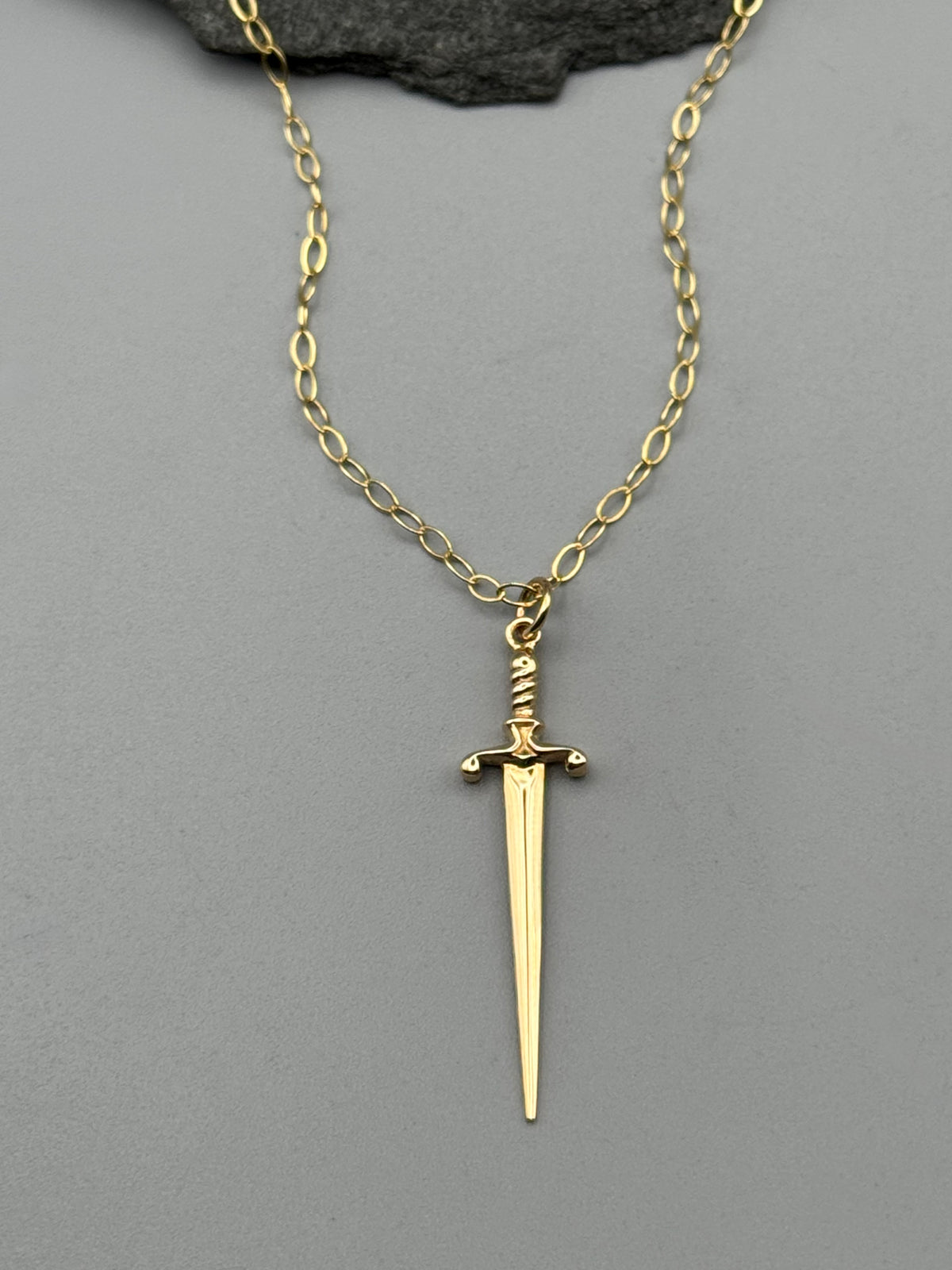 •BIG DAGGER•  gold necklace