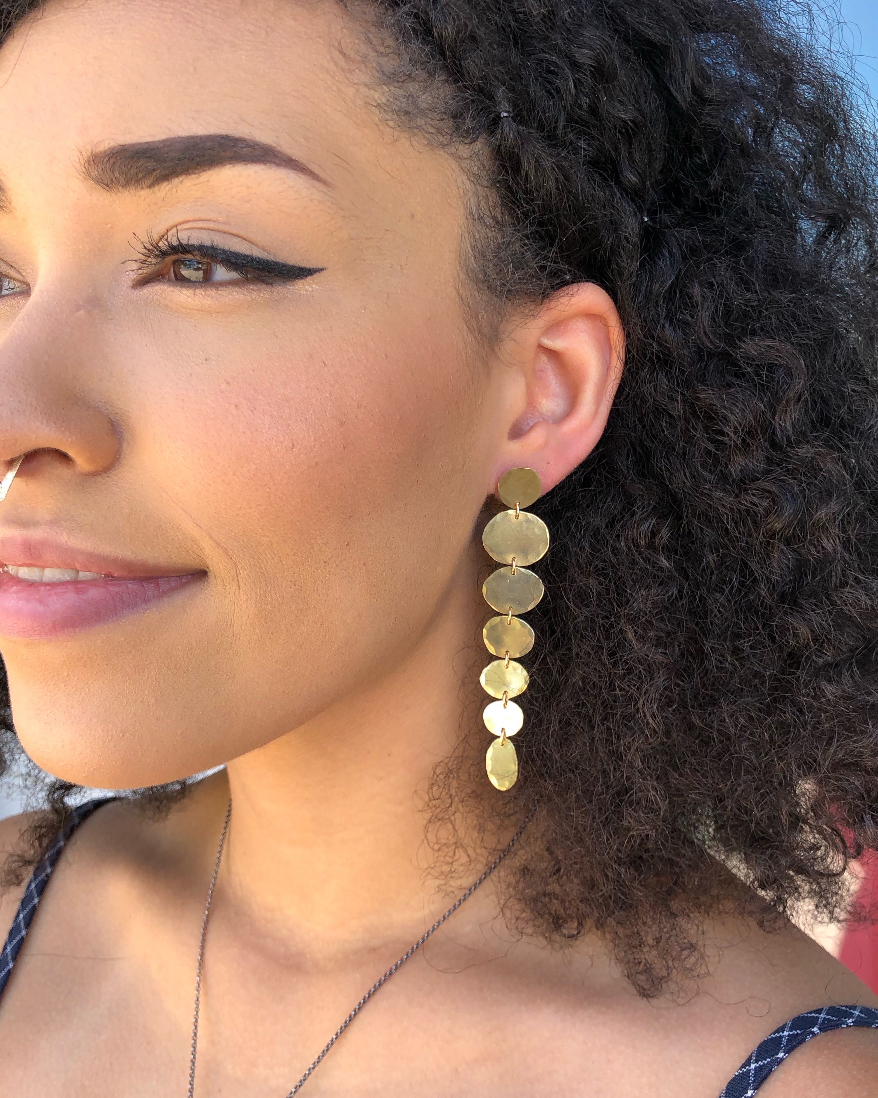 •CLOUD LINA• gold post earrings
