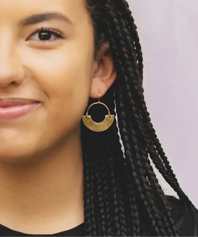 •BEBE• gold dangle earrings