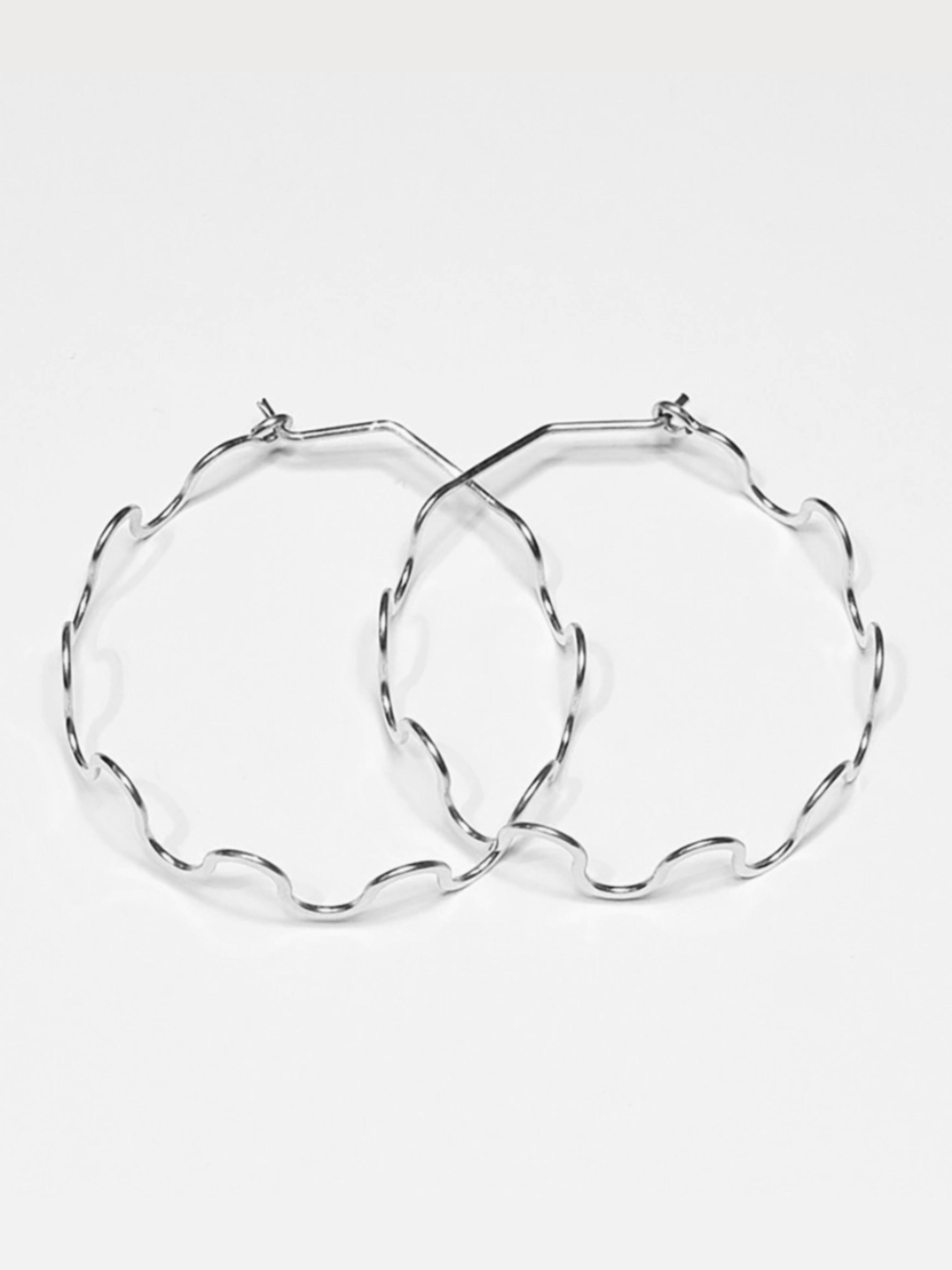 •SQUIGGLE• silver hoop earrings