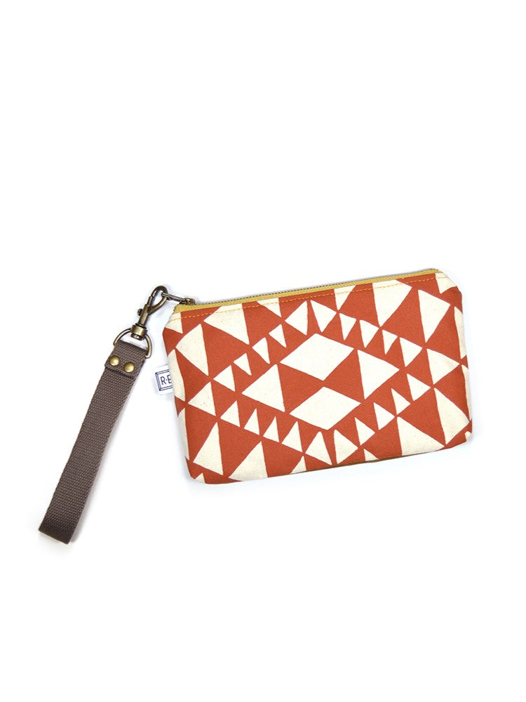 •MIDI WRISTLET - BOWTIE• waxed canvas clutch
