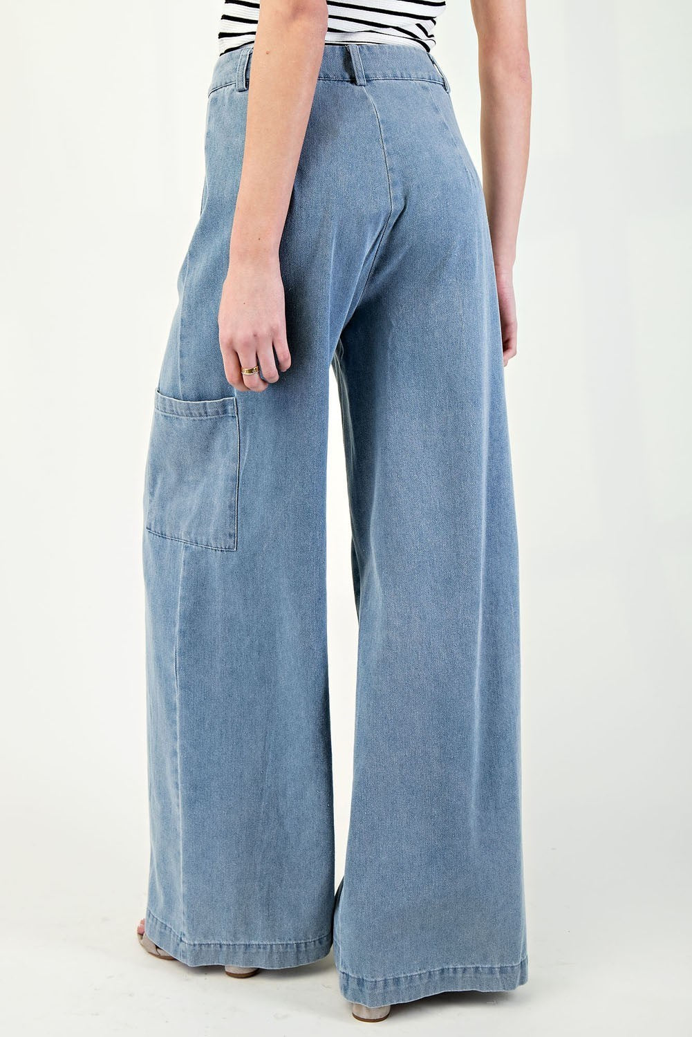 •MINKA• wide leg denim cargo pants