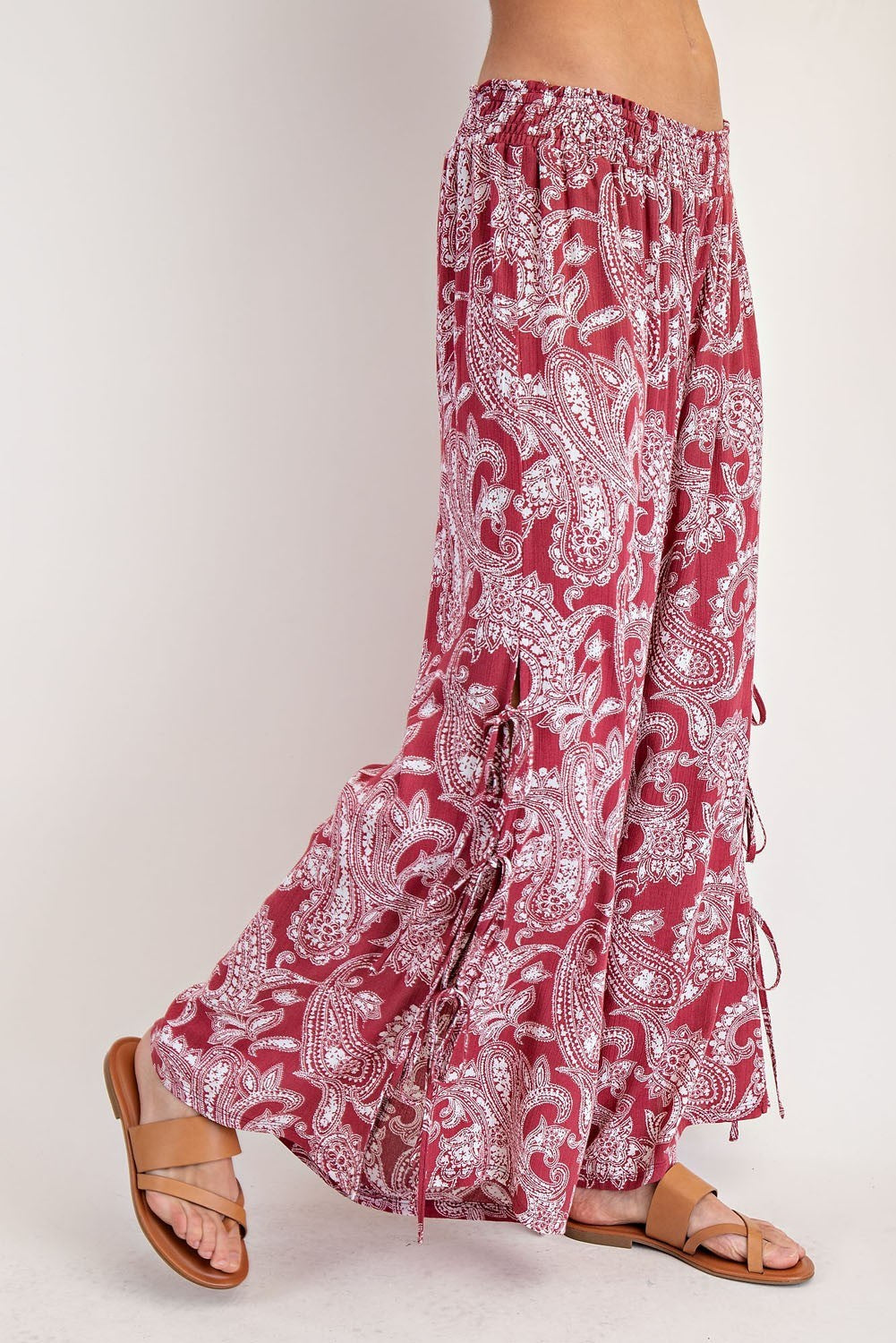 •PARVATI• side tie paisley pants