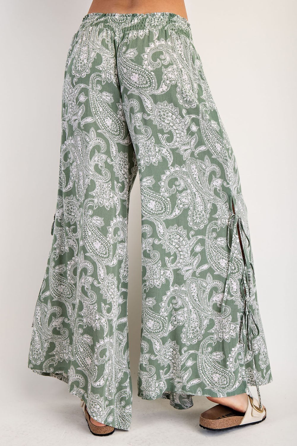 •PARVATI• side tie paisley pants