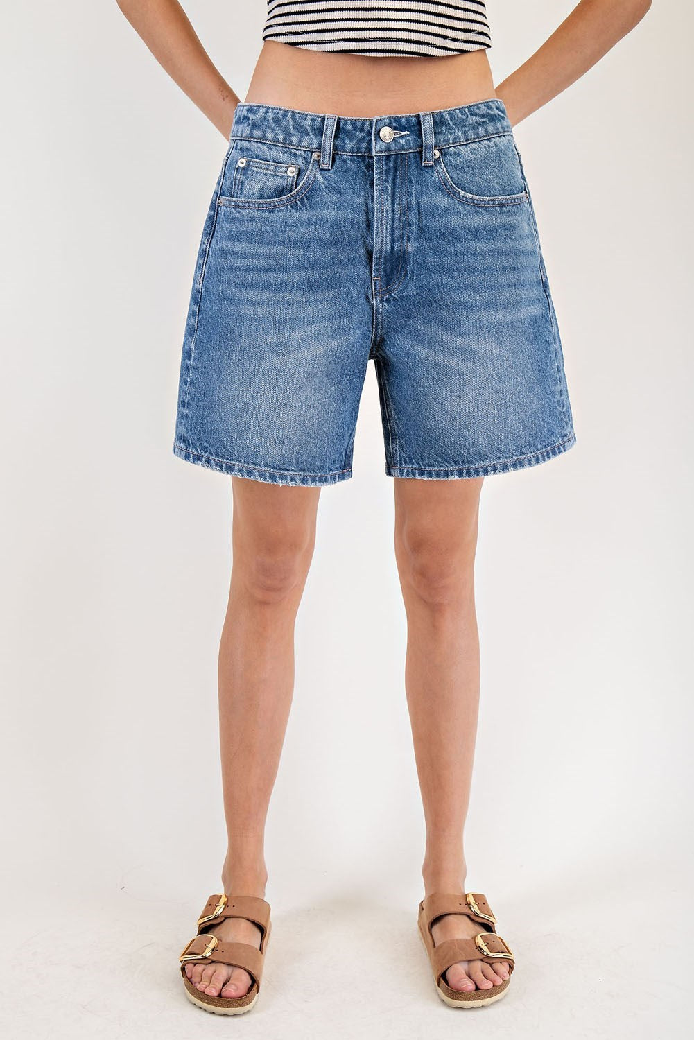 •CORY• relaxed denim shorts