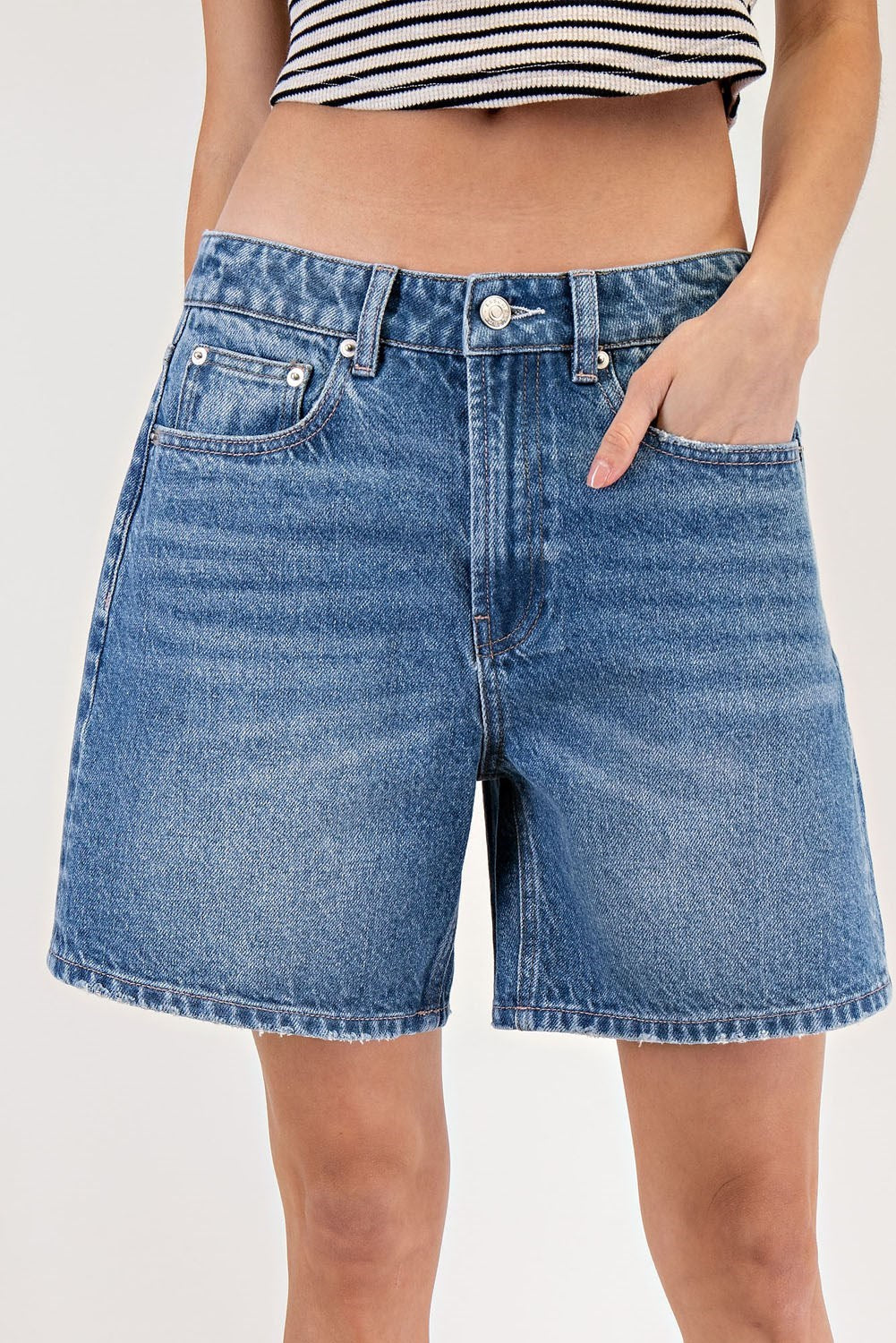 •CORY• relaxed denim shorts