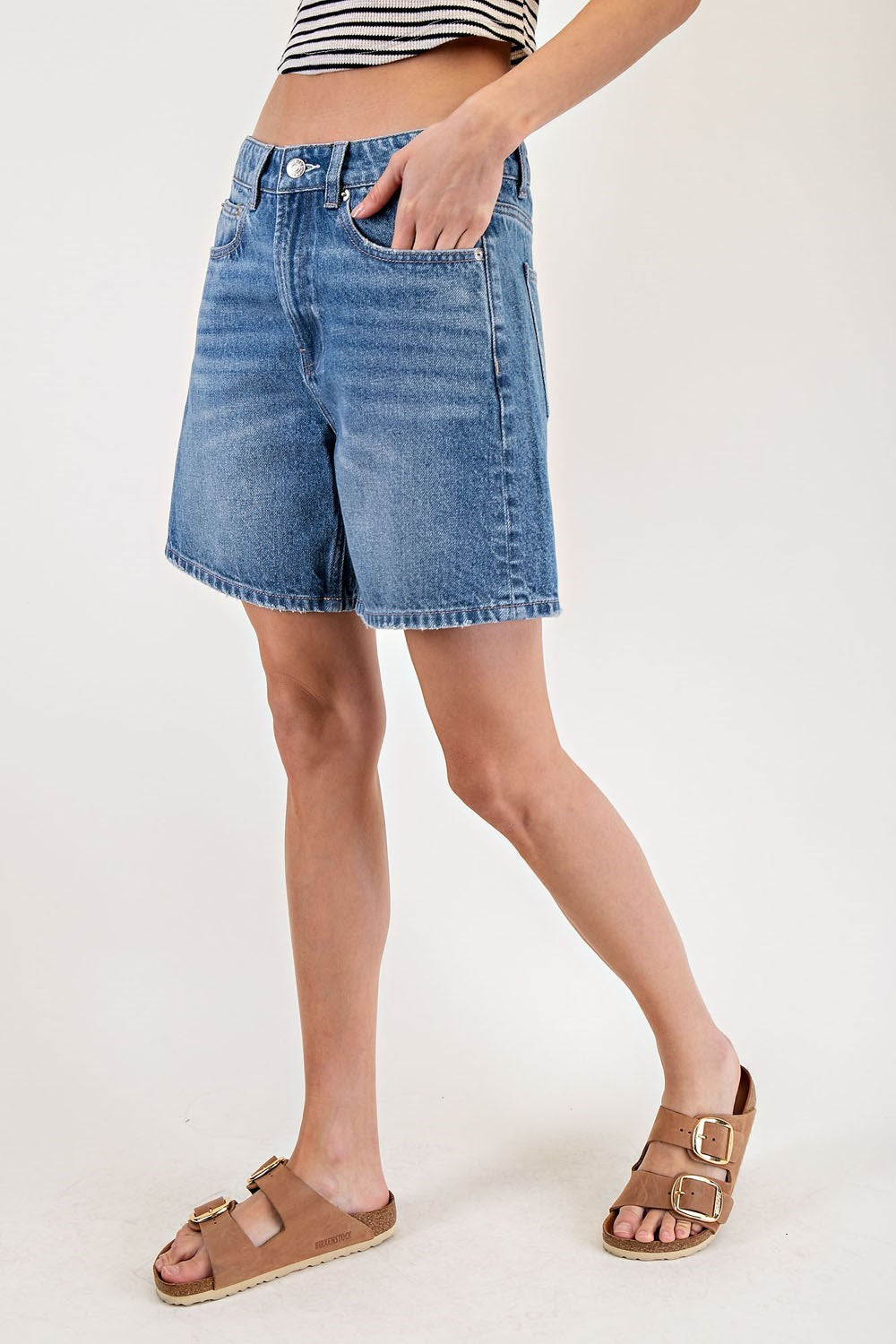 •CORY• relaxed denim shorts