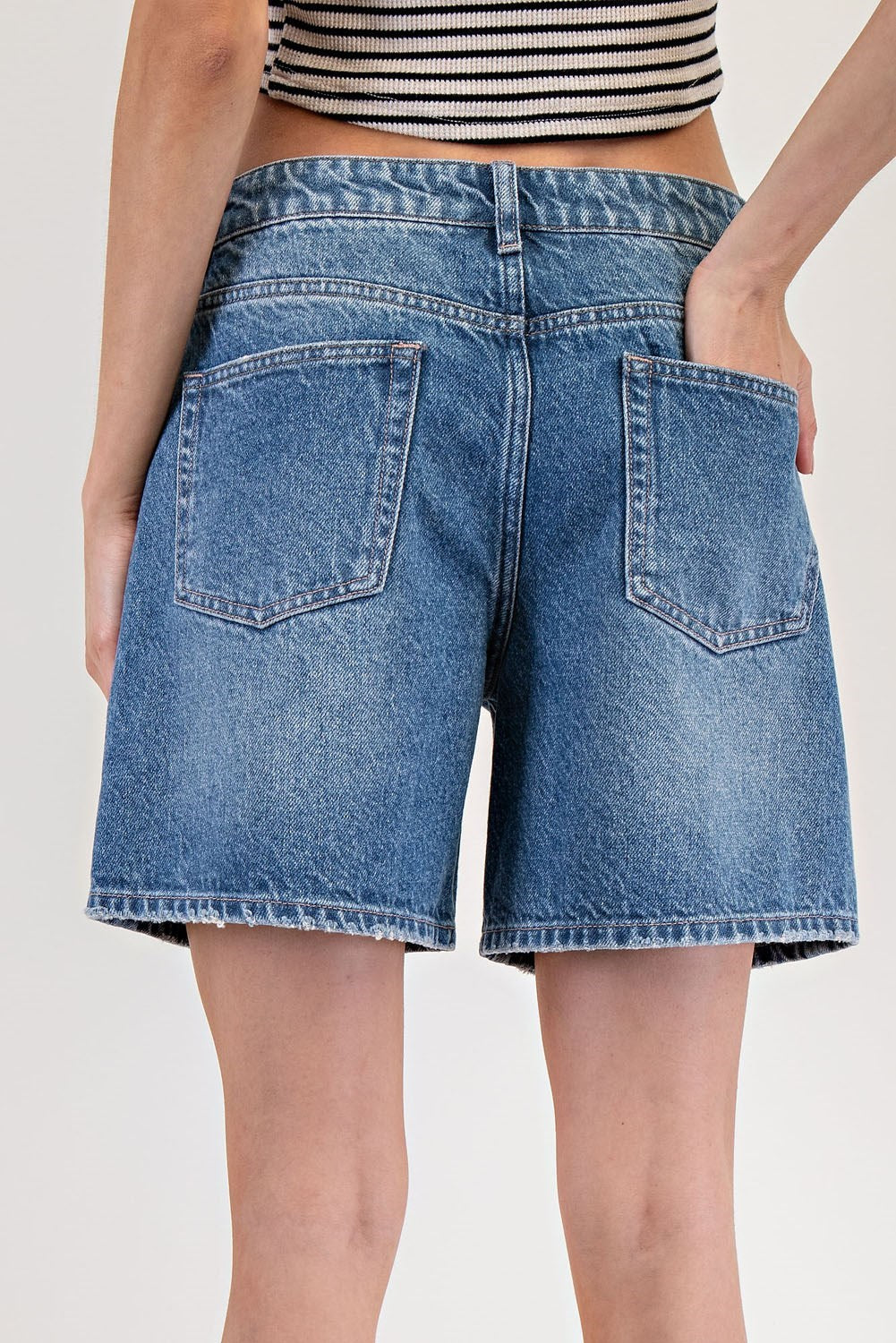 •CORY• relaxed denim shorts