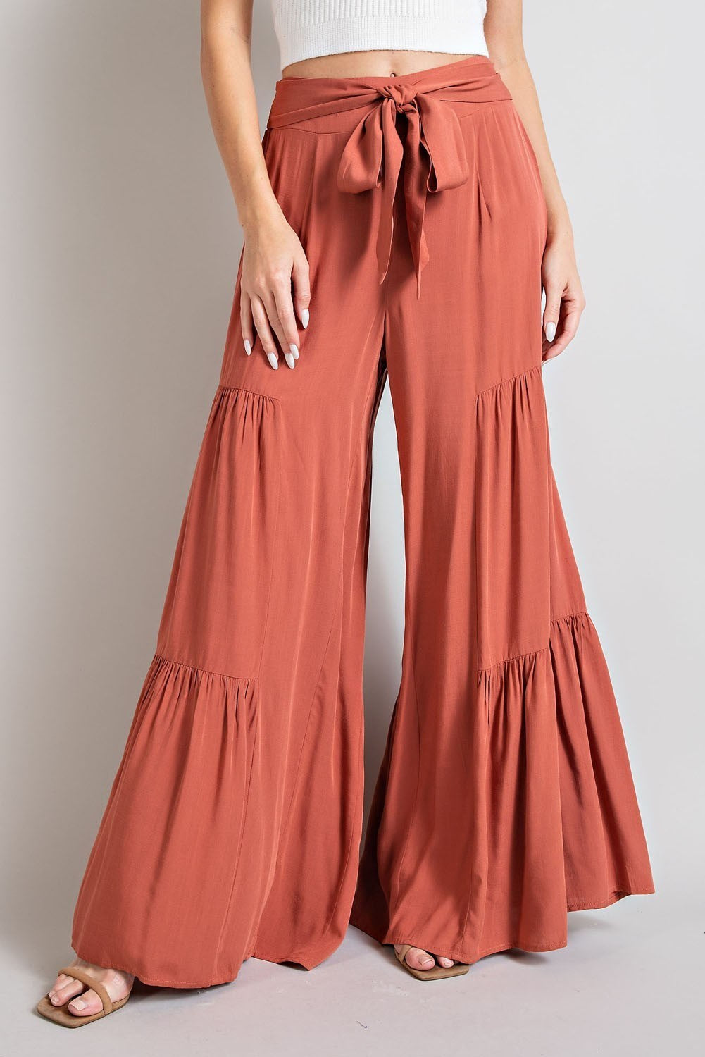 •CASCADE• tiered wide leg pants
