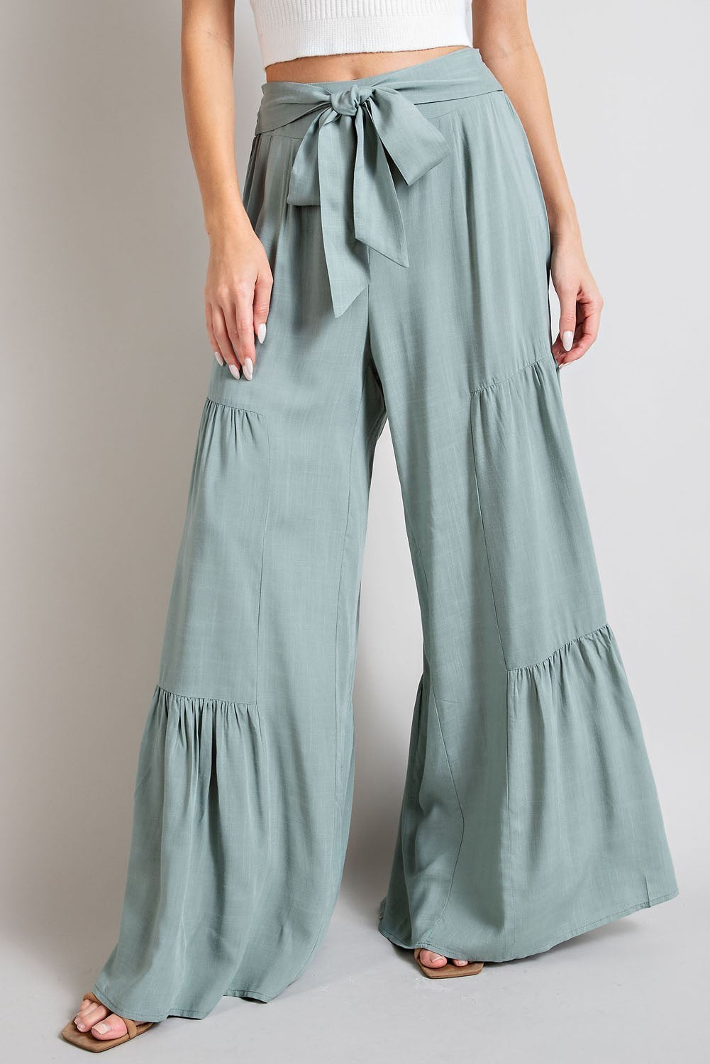 •CASCADE• tiered wide leg pants