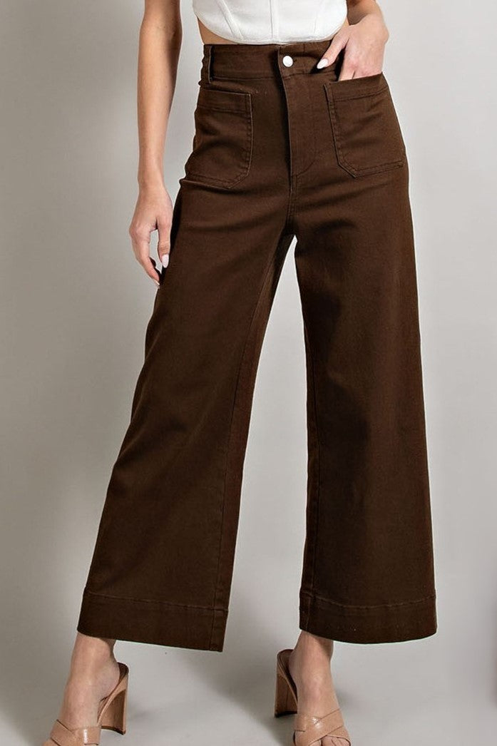 •CORDELIA• cropped straight leg denim pants