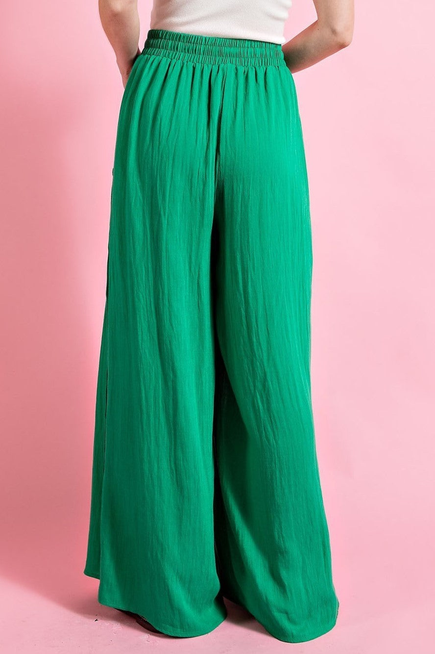 •VERDI• wide leg button detail pants