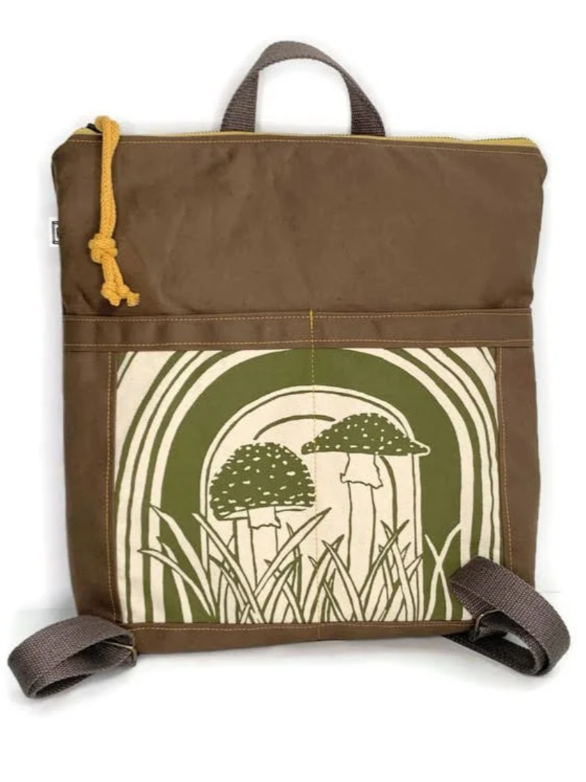 •BACKPACK - AMANITA• waxed canvas bag