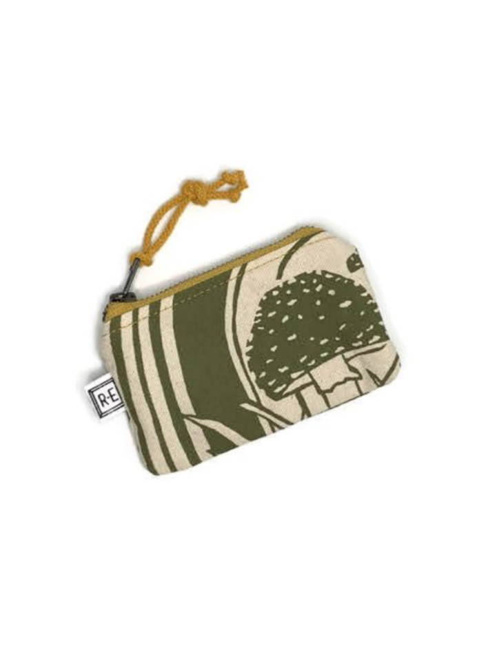 •CARD POUCH - AMANITA• waxed canvas bag