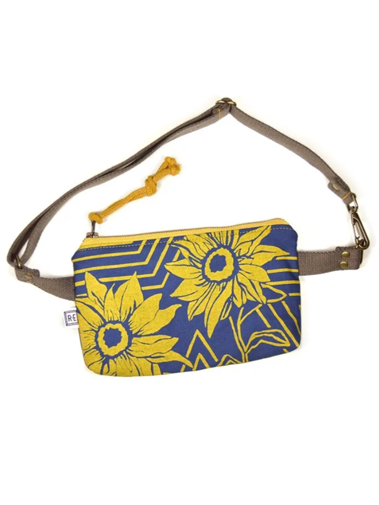 •MIDI PACK - SUNFLOWER• waxed canvas fanny/crossbody