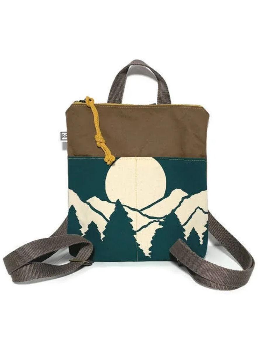 •MINI BACKPACK - VISTA• waxed canvas bag