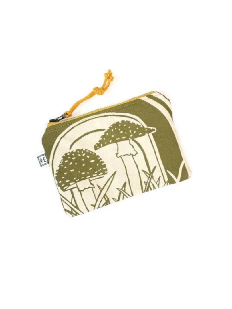 •MINI POUCH - AMANITA• waxed canvas bag