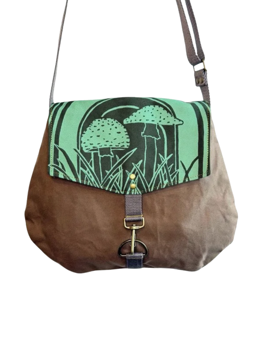 •SATCHEL - AMANITA• waxed canvas crossbody