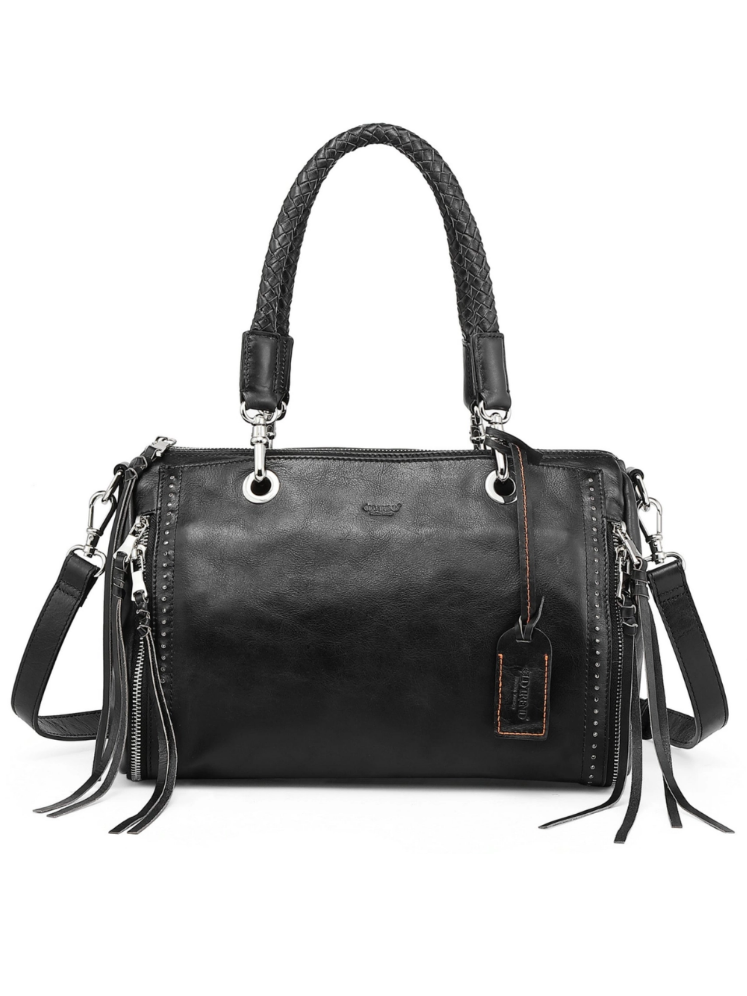 •RENO• black leather crossbody/shoulder bag