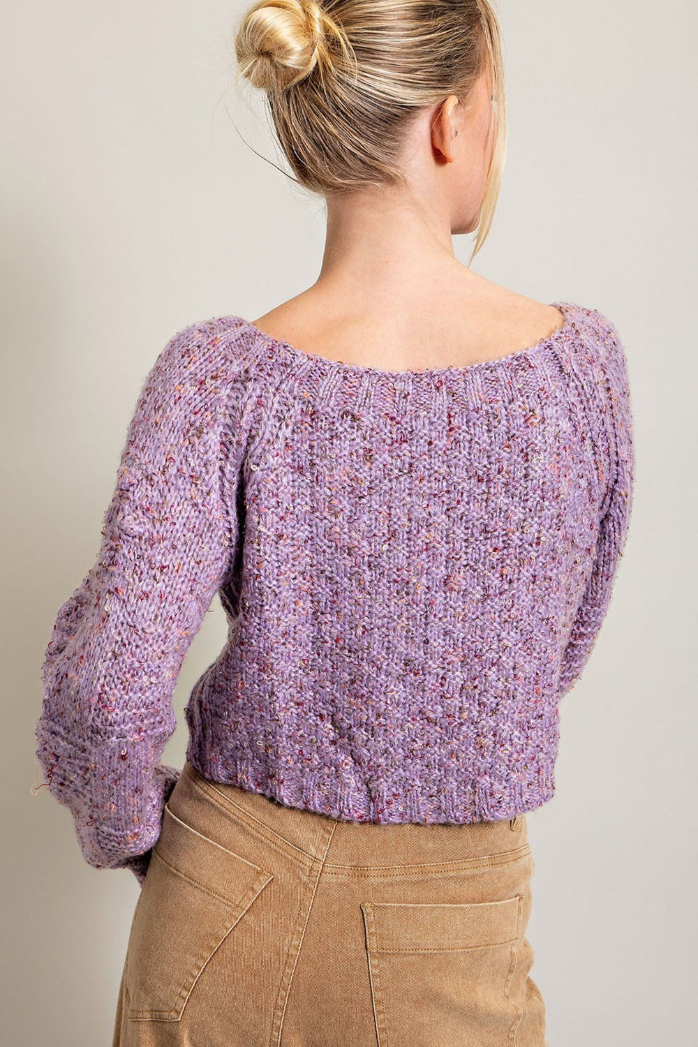 •LAVENDER• marbled multicolor knit sweater