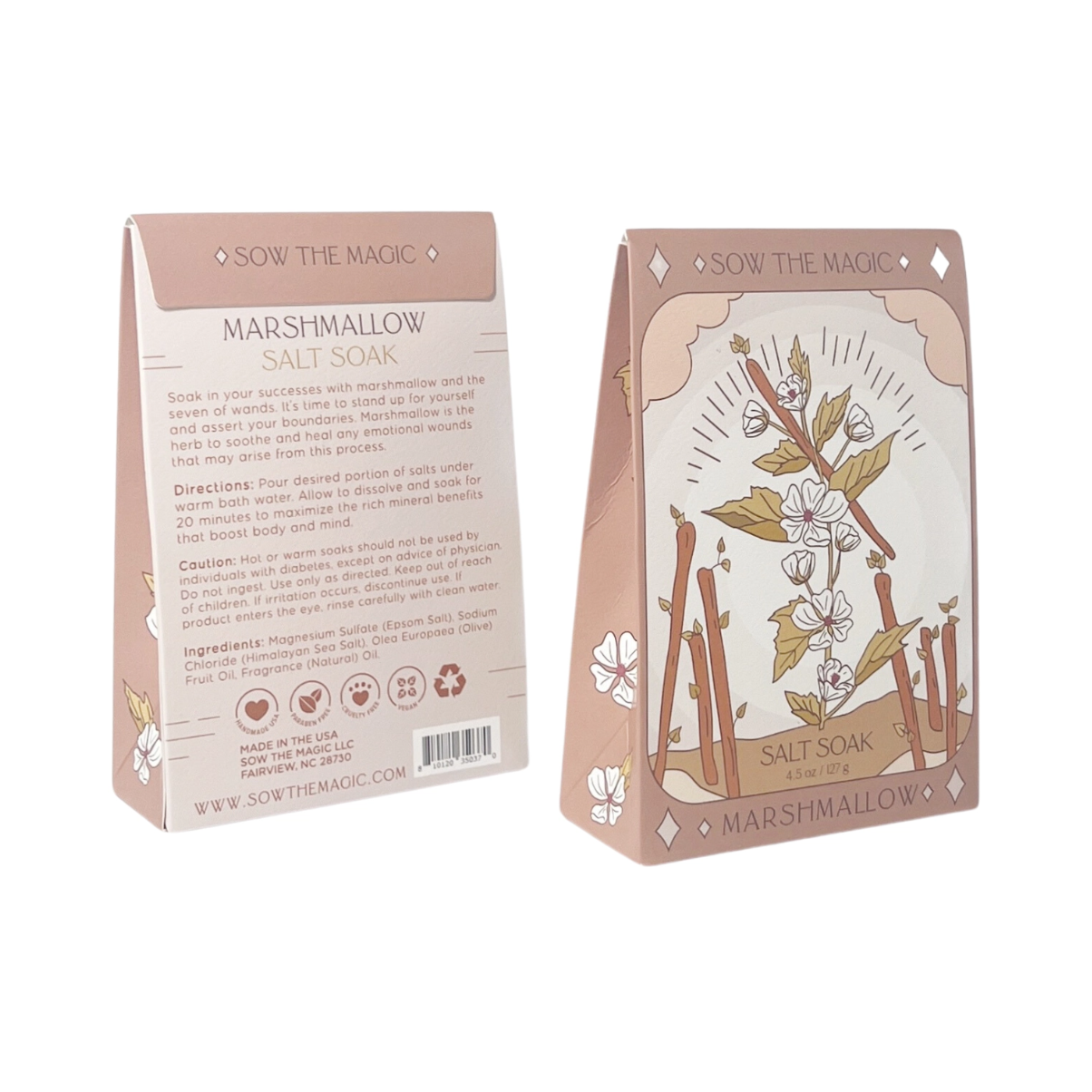 •SEVEN OF WANDS• marshmallow tarot bath salt soak