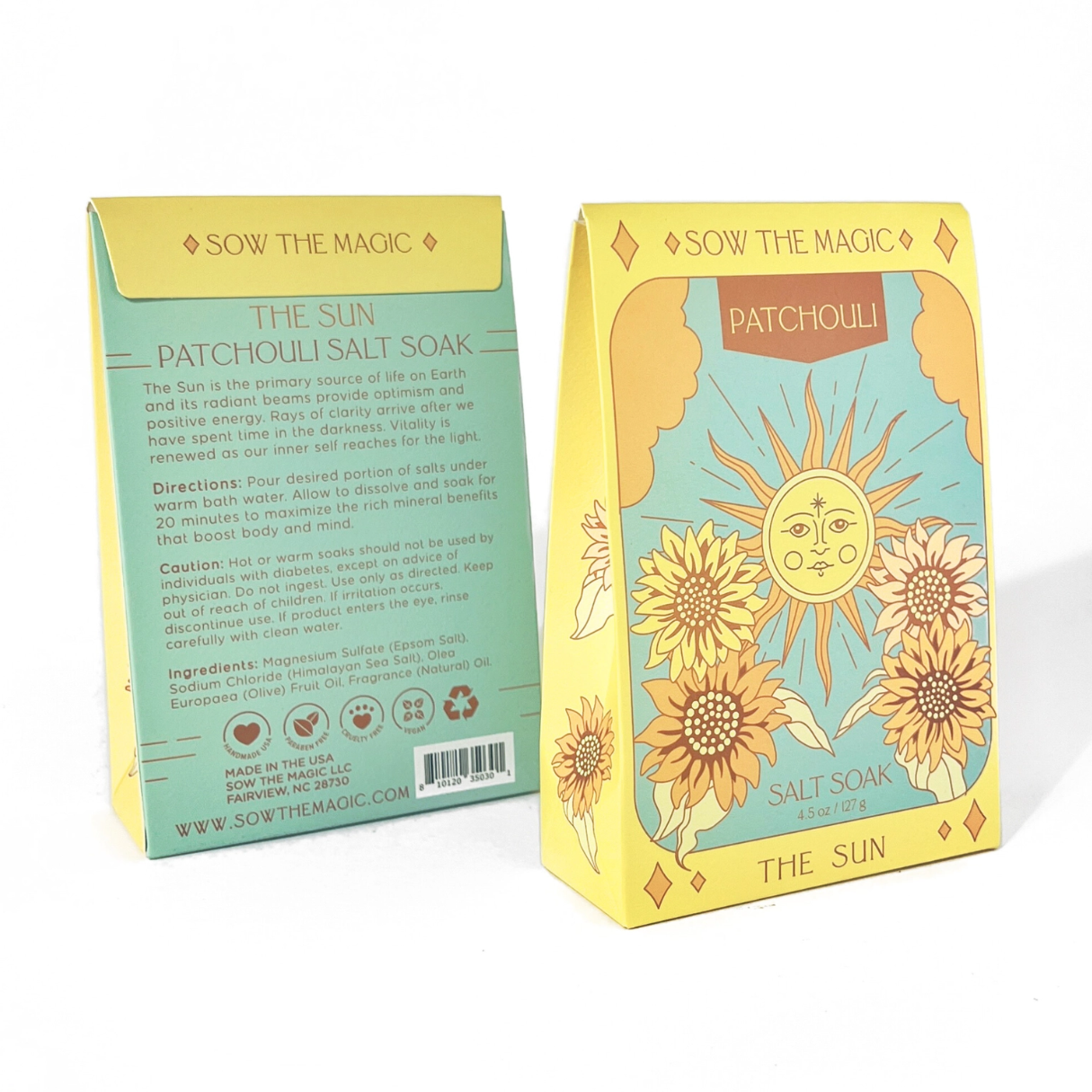 •THE SUN• patchouli tarot bath salt soak