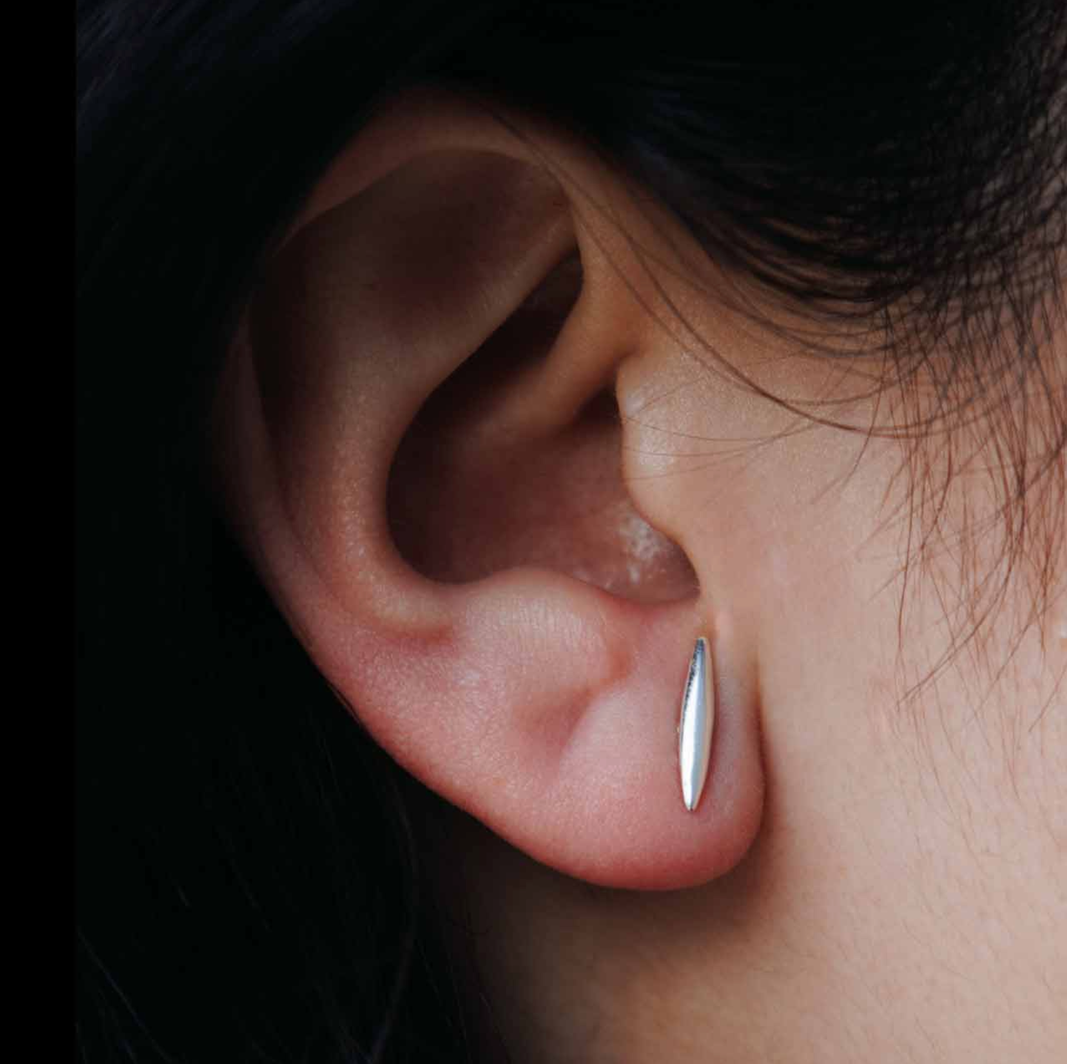 •TINY POD• silver stud earrings