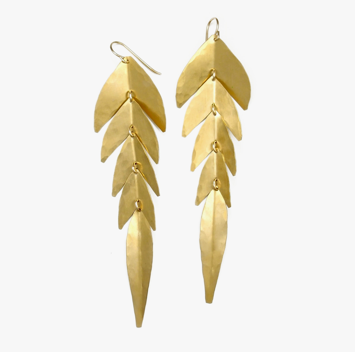 •LARGE SWISH• gold dangle earrings