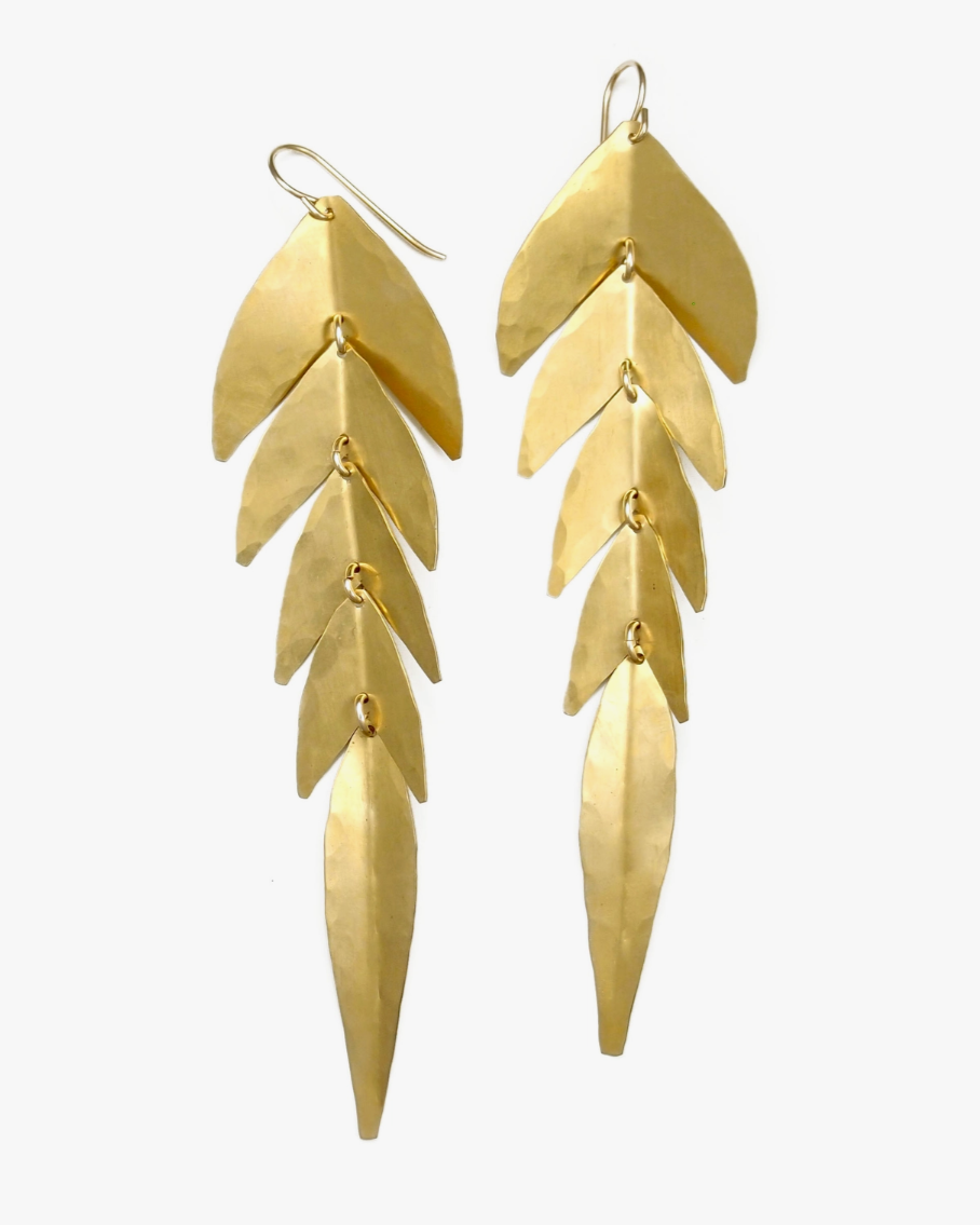 •LARGE SWISH• gold dangle earrings