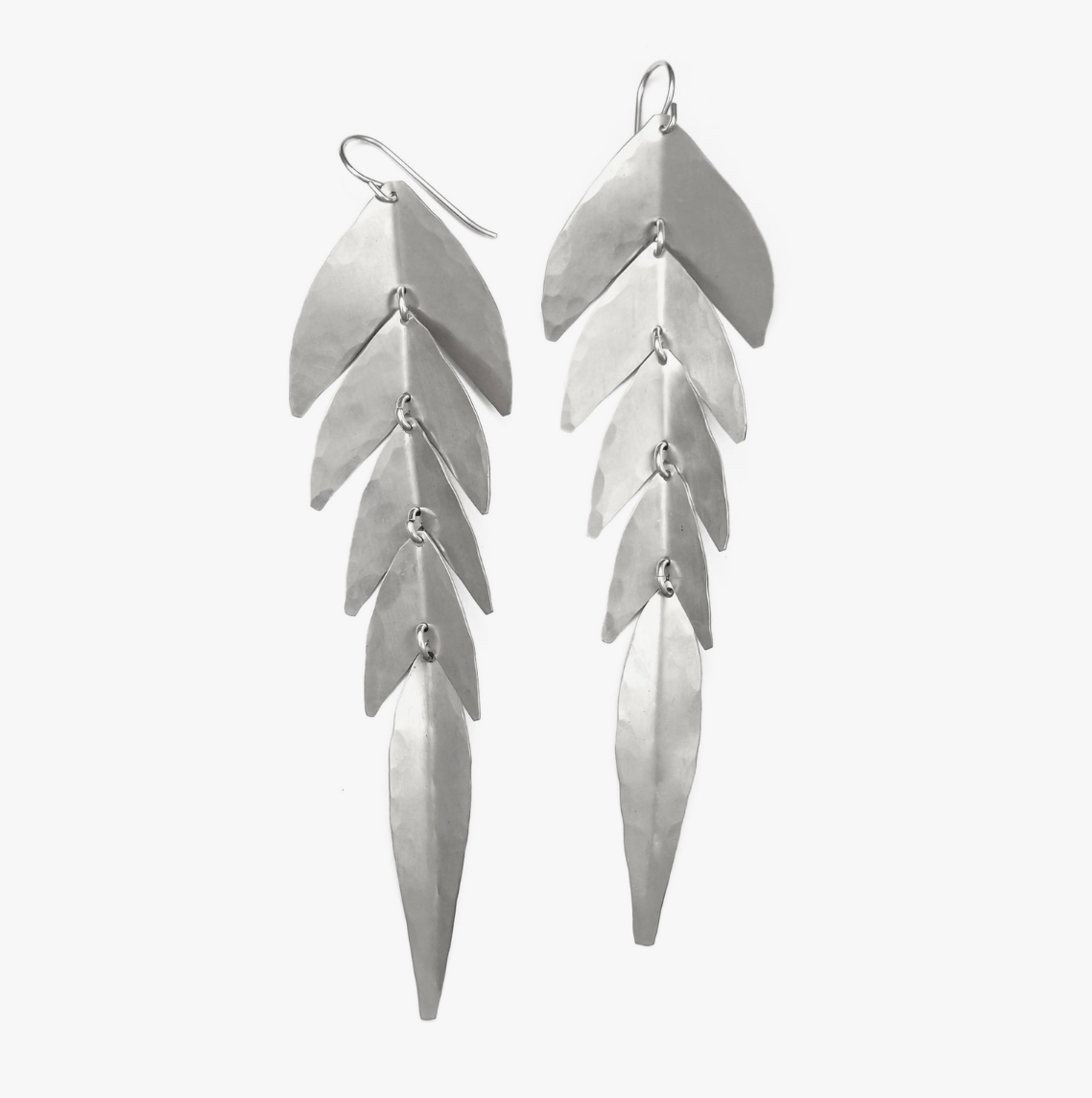 •LARGE SWISH• silver dangle earrings