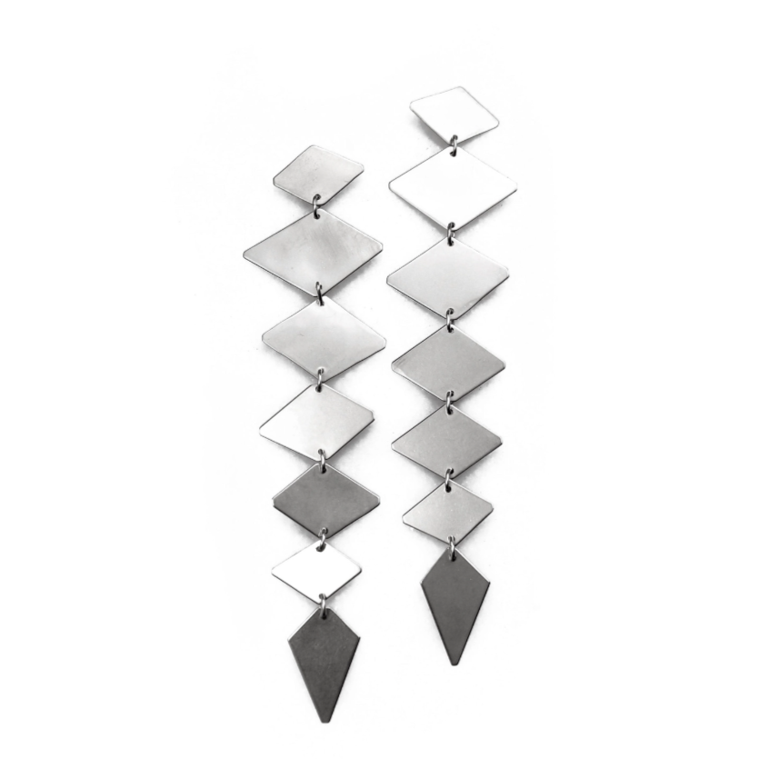•DIAMOND LINA• silver post earrings