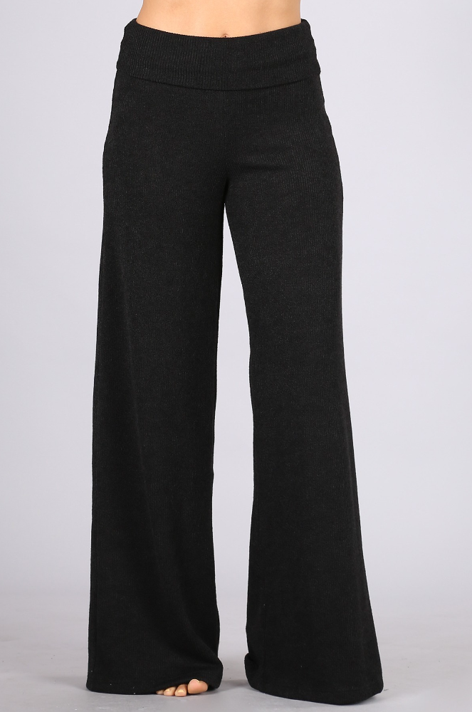 •BIANCA• hacci melange wide leg pants