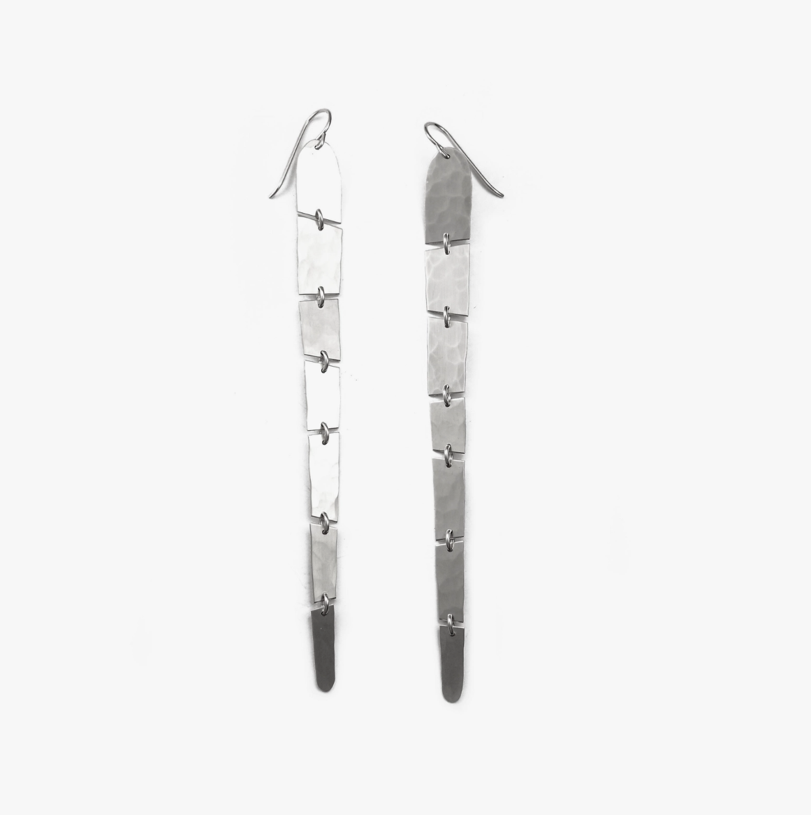 •LONG SLINK• silver dangle earrings