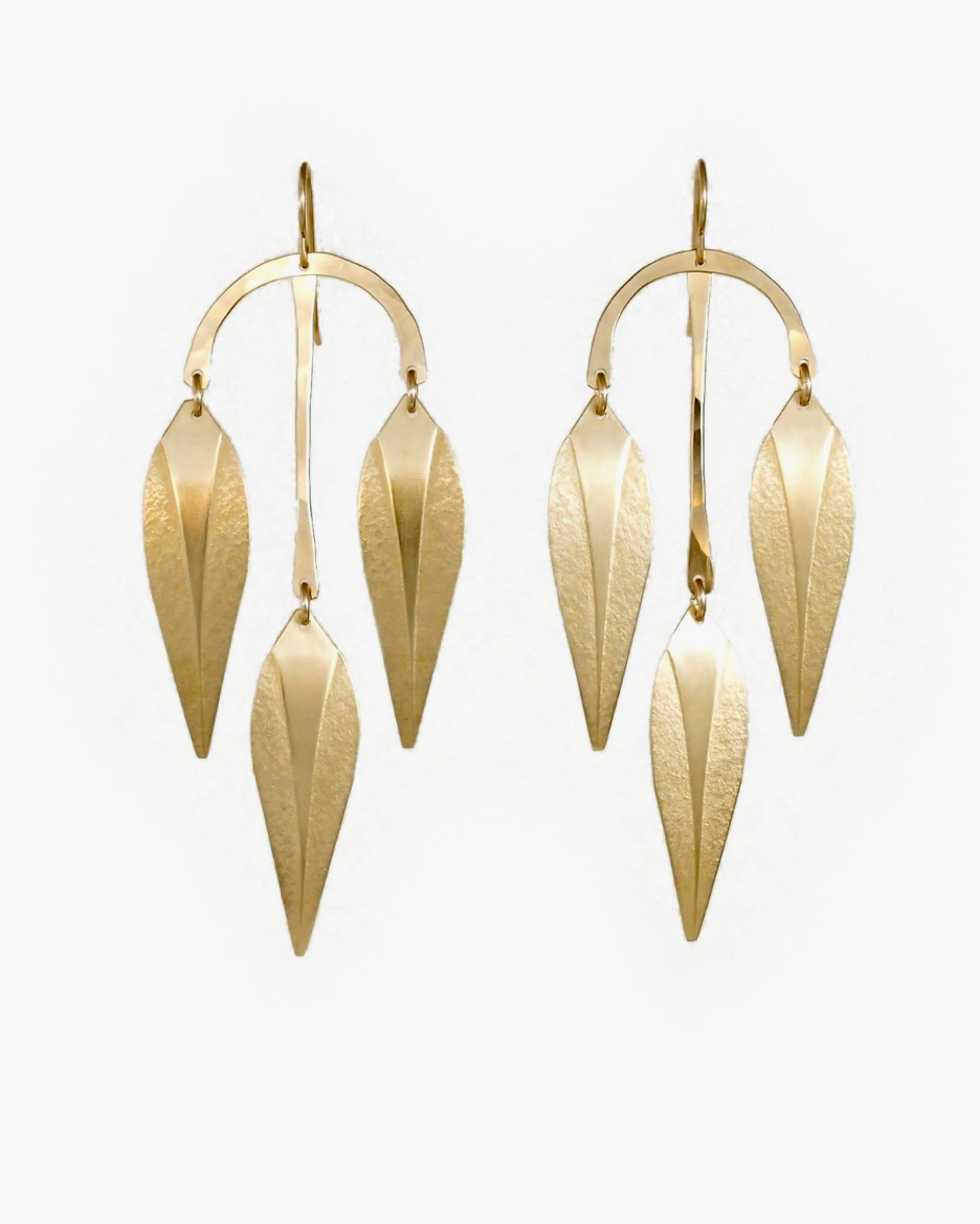 •SMALL WILLOW• gold dangle earrings