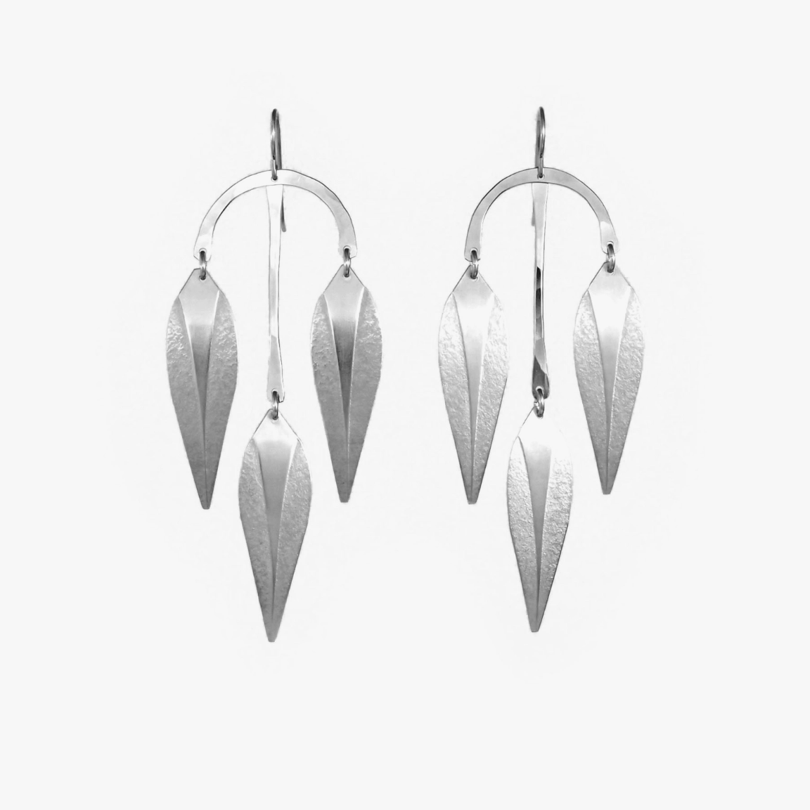 •SMALL WILLOW• silver dangle earrings