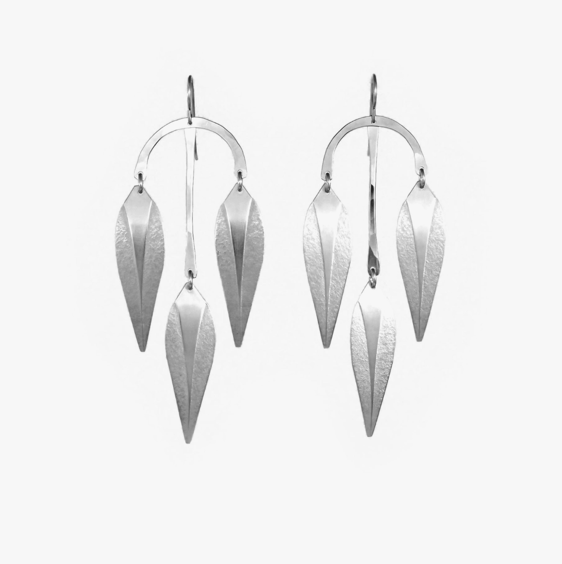 •SMALL WILLOW• silver dangle earrings