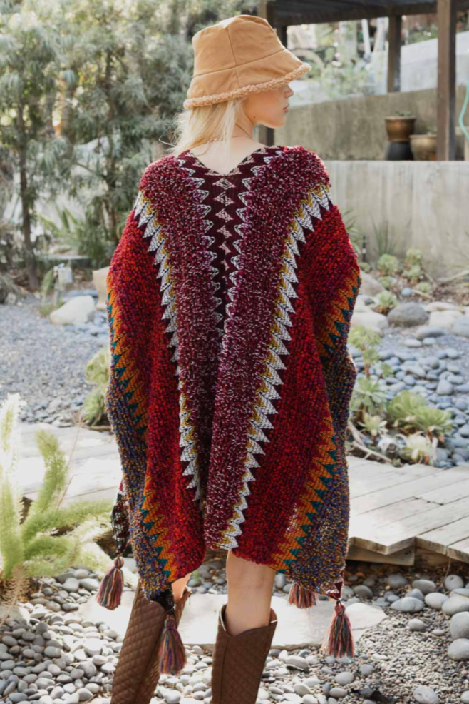 •ROSITA• tasseled thick knit cardigan