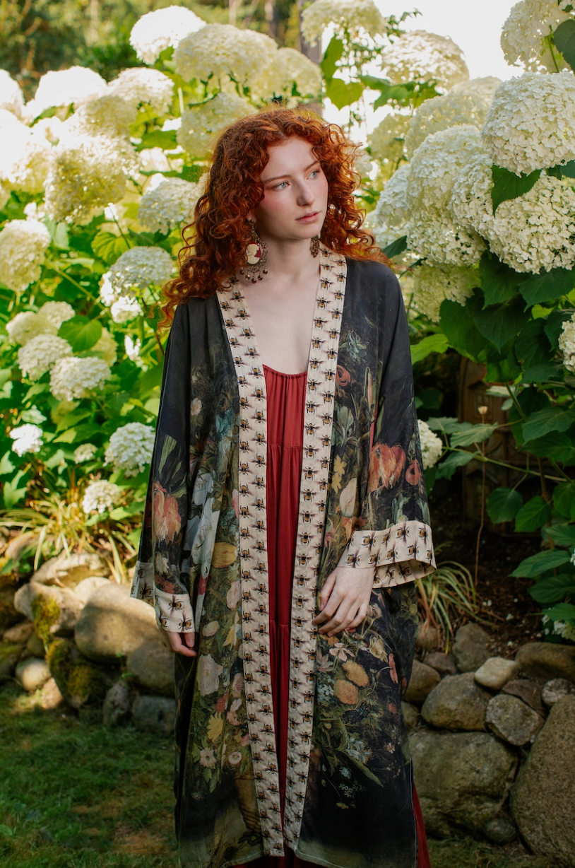 •I DREAM IN FLOWERS• duster style bamboo cardigan