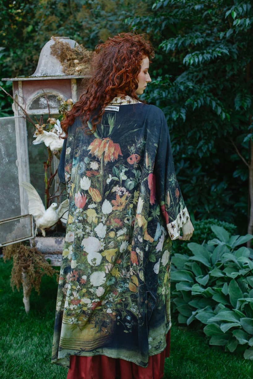 •I DREAM IN FLOWERS• duster style bamboo cardigan