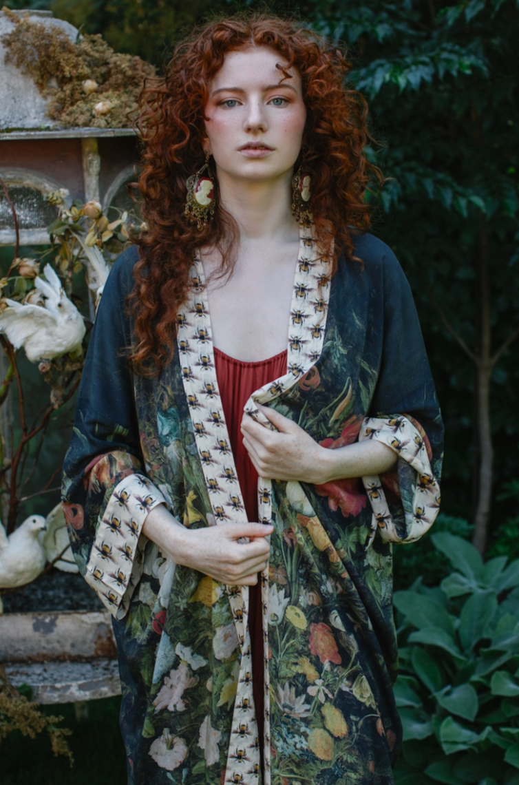 •I DREAM IN FLOWERS• duster style bamboo cardigan