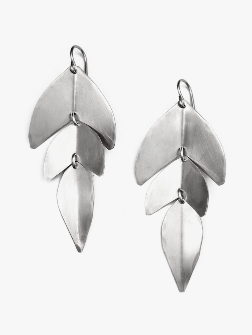 •SAGE• silver dangle earrings