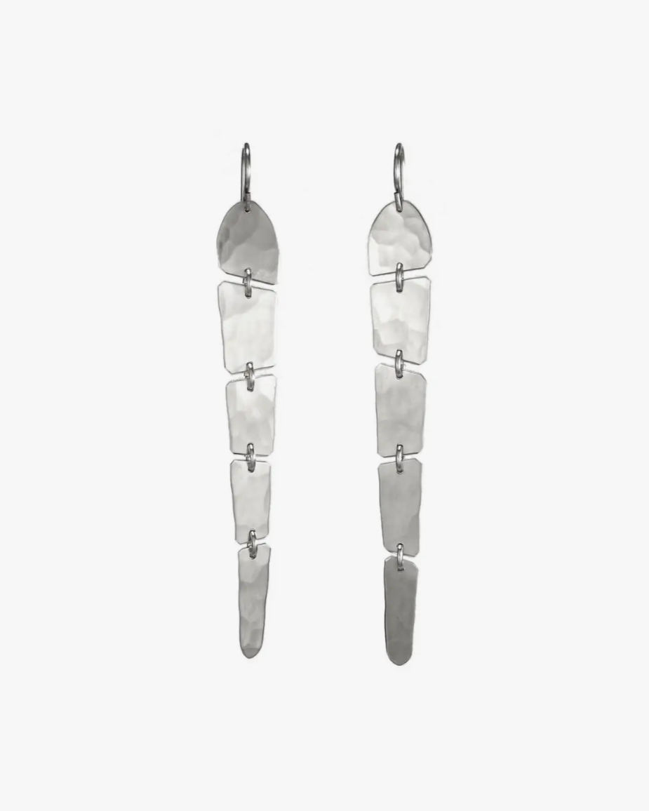 •SMALL SLINK• silver dangle earrings