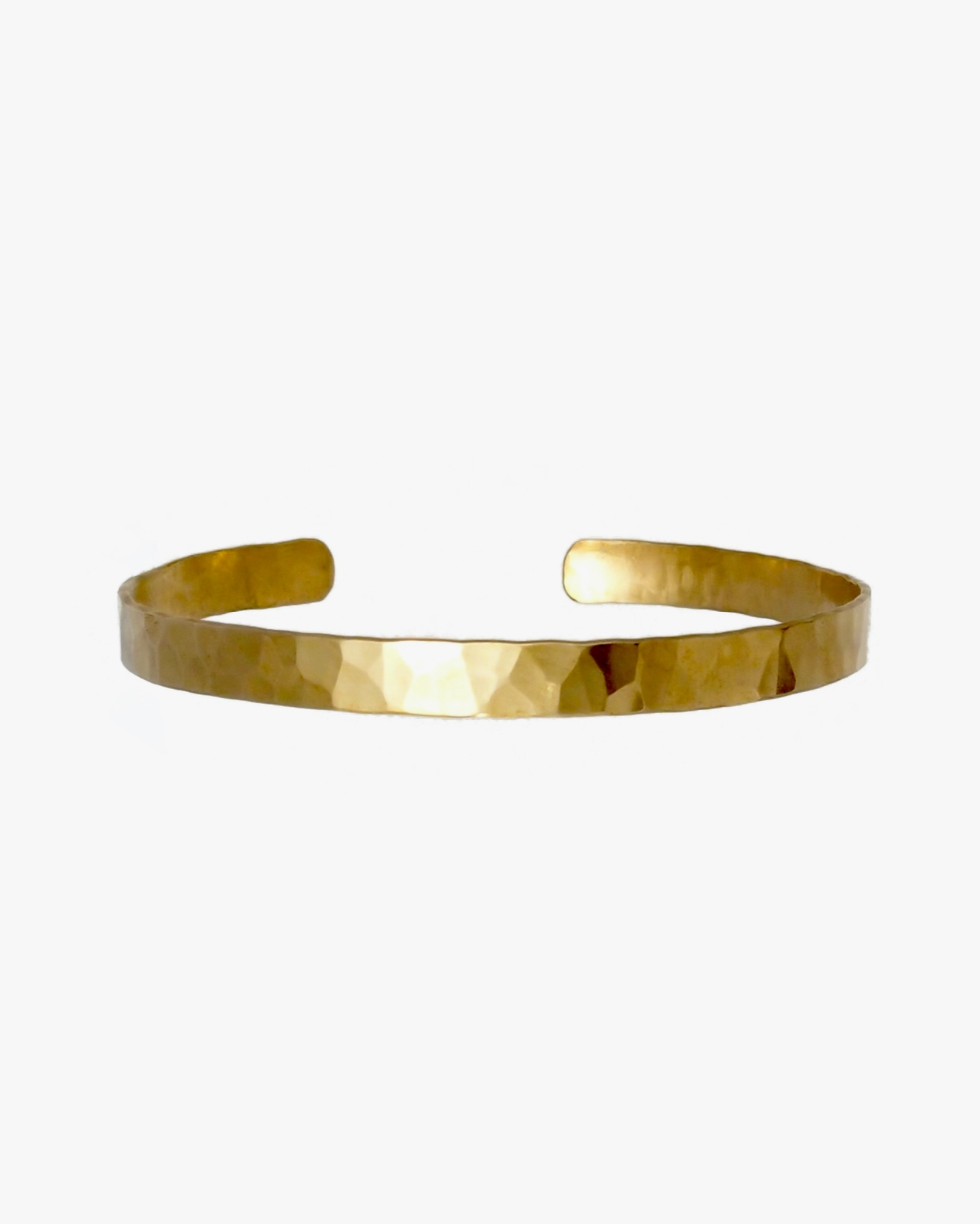 •MEDIUM HAMMERED• brass bracelet