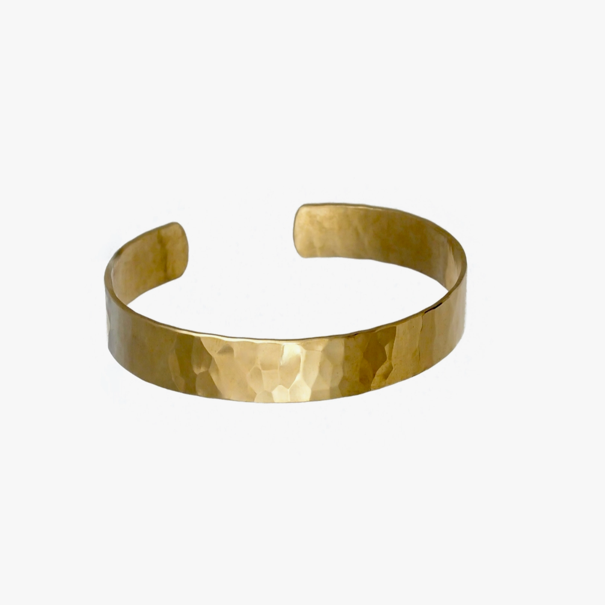 •WIDE HAMMERED• brass bracelet