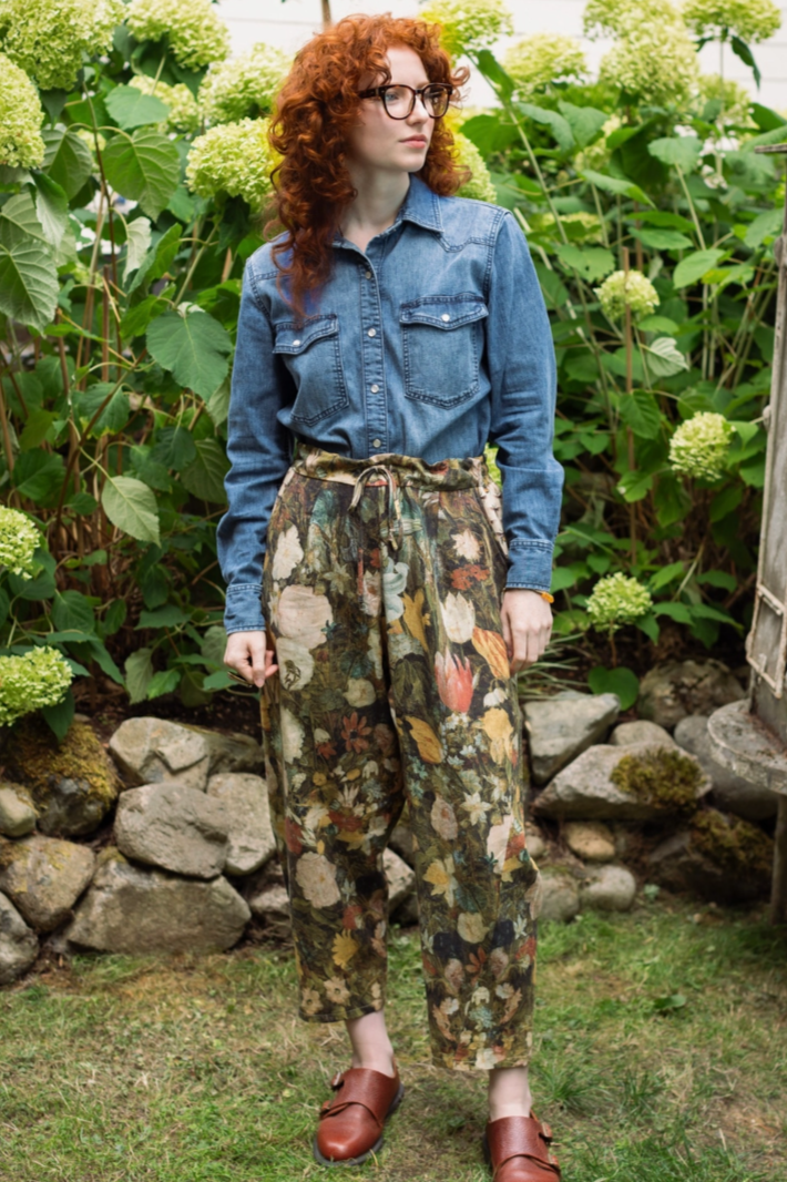 •I DREAM IN FLOWERS•  linen/bamboo pants