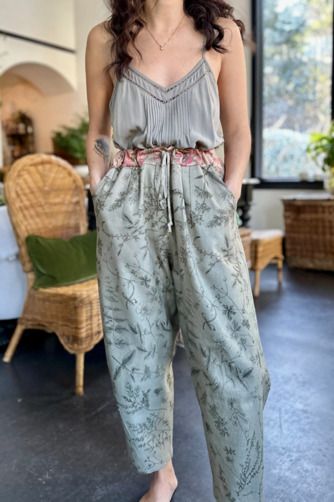 •MAP OF MY HEART•  linen/bamboo pants