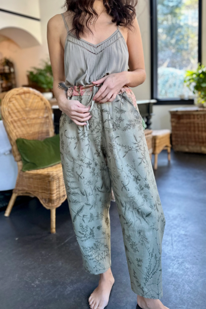 •MAP OF MY HEART•  linen/bamboo pants