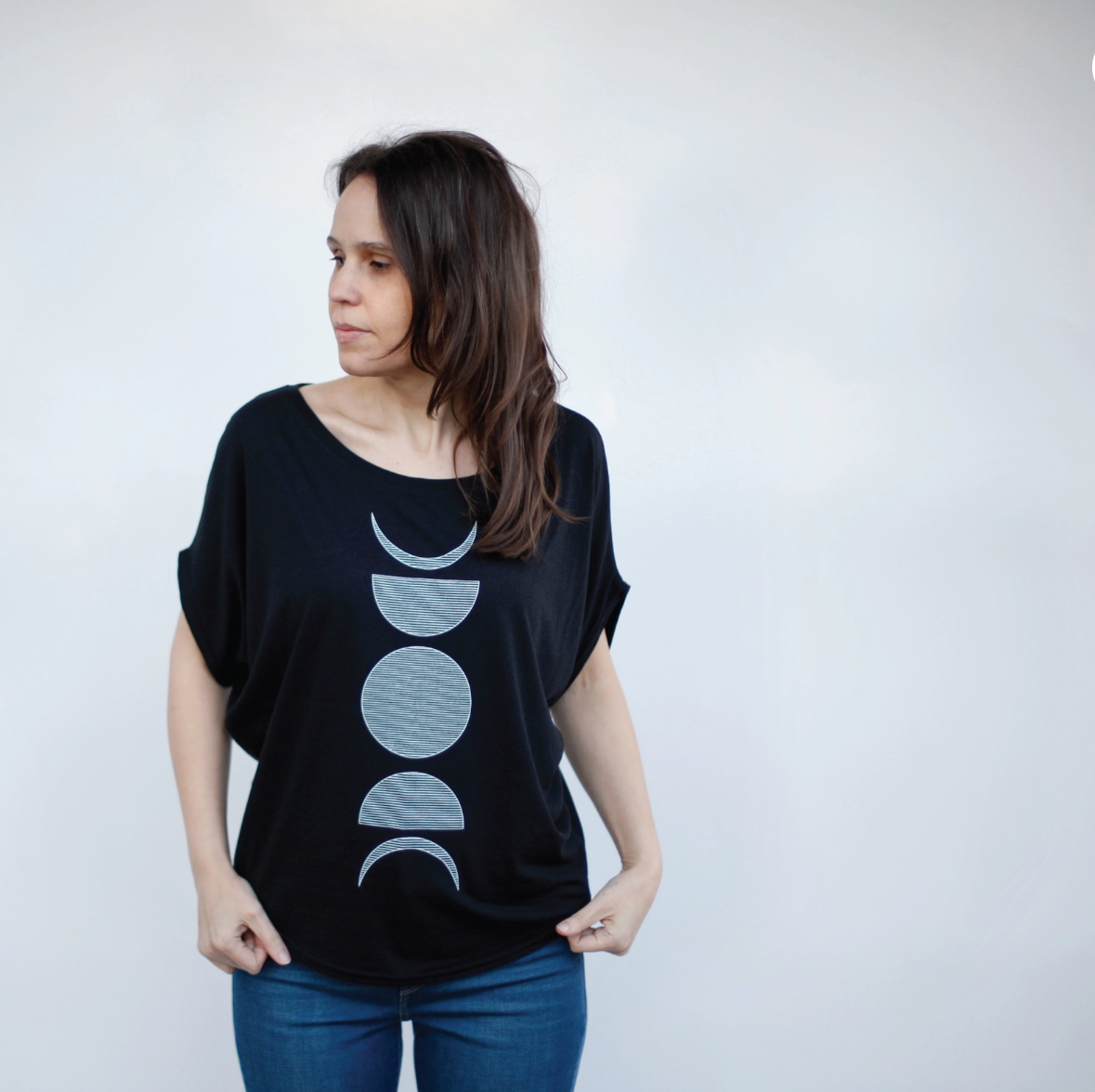 •MOON PHASE• bamboo blend dolman tee