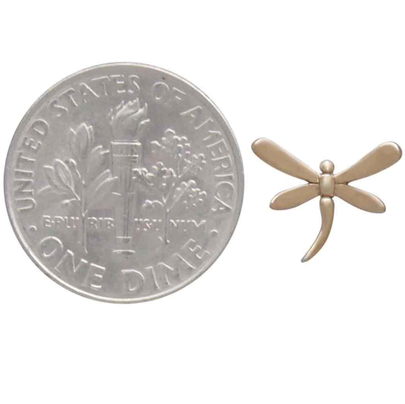 •SMALL DRAGONFLY• bronze stud earrings