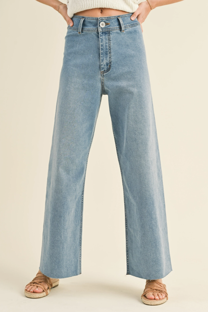 •ALBA• straight leg denim pants